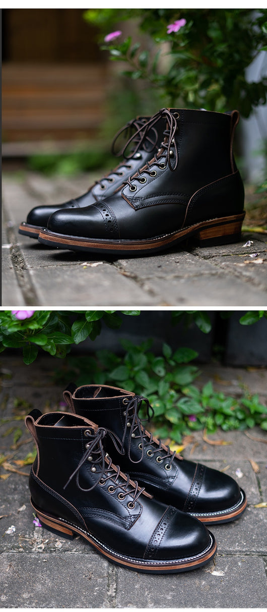 Botas de Cuero Genuino para Hombre - Estilo Trabajo Otoño Invierno - Image 16