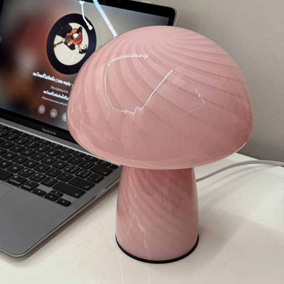 Lámpara de Mesa Seta Rayada en Crema - Image 4