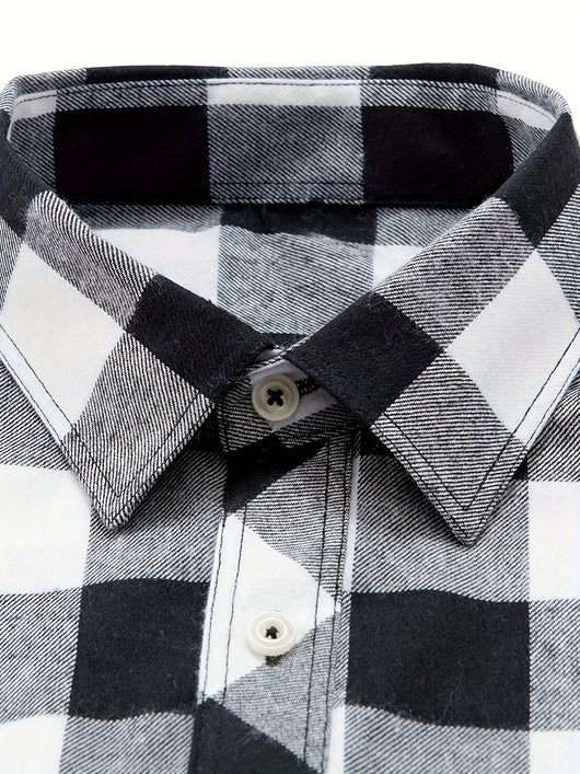 Camisa de Franela a Cuadros para Hombre - Uso Todo el Año - Image 22