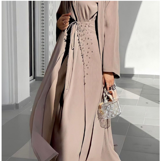 Traje Ejecutivo Tres Piezas Color Sólido Estilo Oriente Medio - Image 7