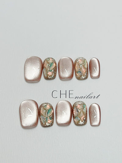 Uñas Postizas Efecto Ojo de Gato - Diseño Artesanal Premium Otoño Invierno - Image 10