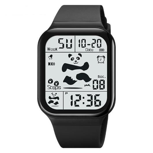 Reloj Deportivo Panda Cuadrado Unisex Resistente al Agua con Múltiples Funciones - Image 5