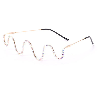 Gafas Artesanales con Diamantes - Montura Media Aro - Image 18