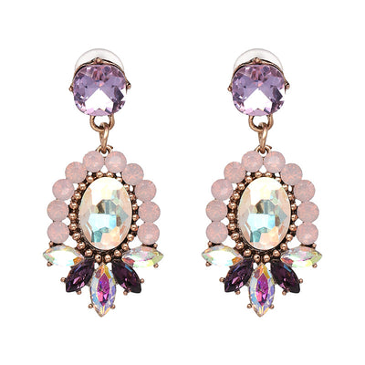 Aretes Retro de Perla y Diamante en Aleación - Image 9