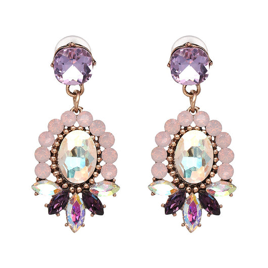 Aretes Retro de Perla y Diamante en Aleación - Image 9
