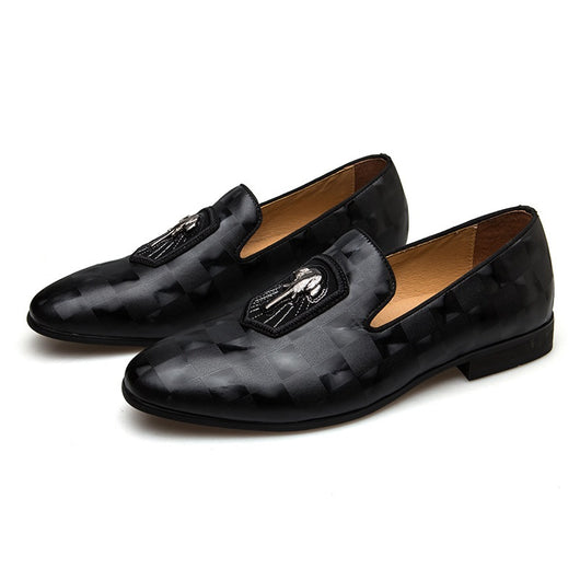 Zapatos de Cuero Puntiagudos con Altura para Hombre - Slip-on Versátil