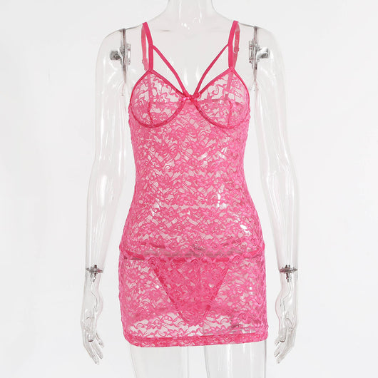 Camisón Sensual de Encaje Transparente - Image 3