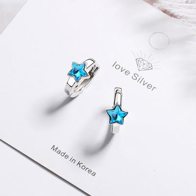 Cadena de Clavícula con Estrella Azul y Cierre de Oreja - Image 10