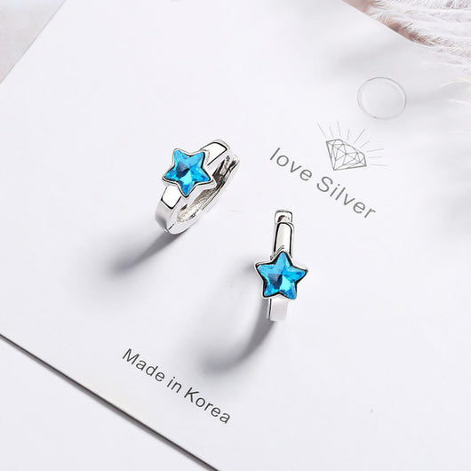 Cadena de Clavícula con Estrella Azul y Cierre de Oreja - Image 10