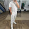 Conjunto Dos Piezas Slim Fit Cuello Redondo Manga Corta