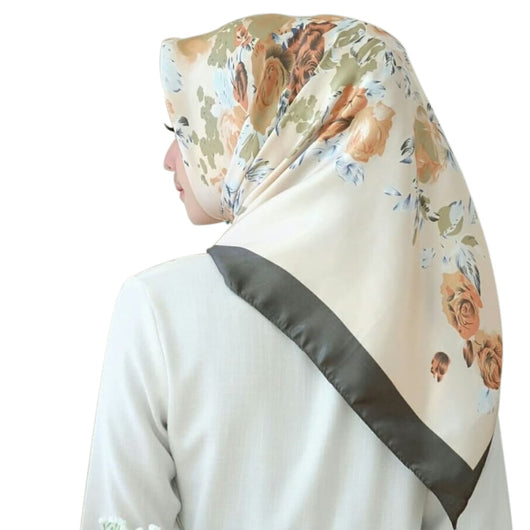 Pañuelo Cuadrado Grande de Seda Simulada - Accesorio Versátil para Mujer - Image 8