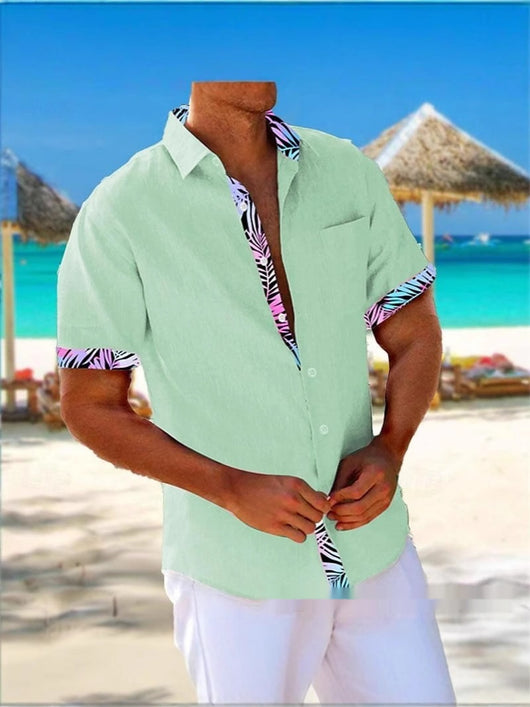 Camisa Playera Hombre Rayas 3D Manga Suelta Casual - Image 3