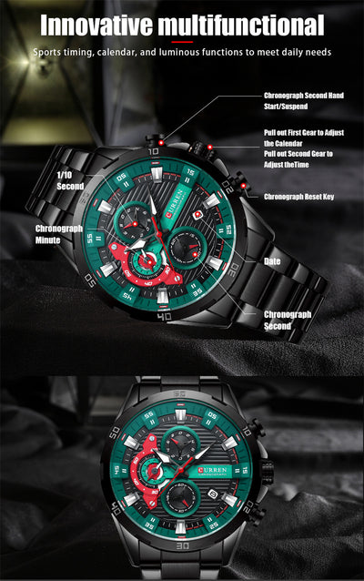 Reloj de Motociclista Acero Inoxidable Seis Manecillas - Image 14