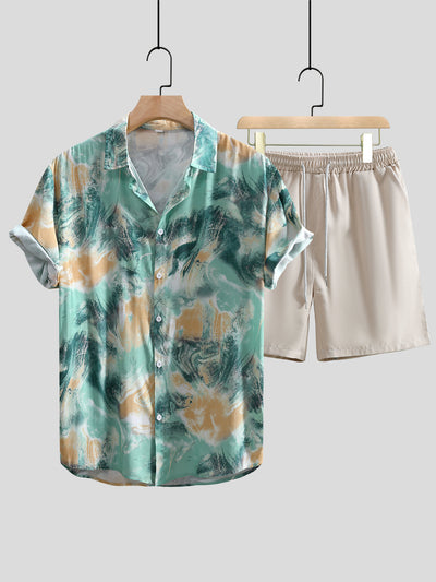 Camisa Casual Estampada de Manga Corta para Hombre - Image 21