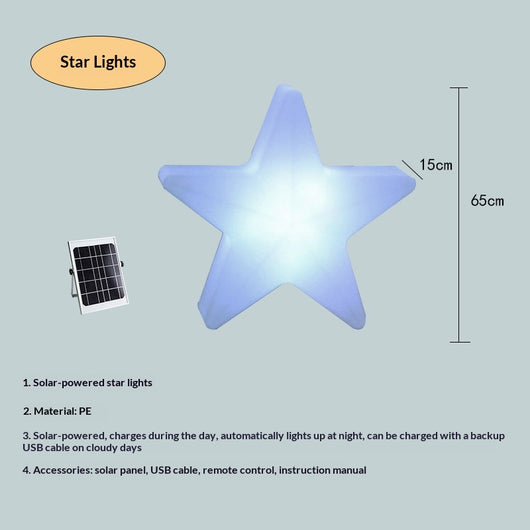 Estrella LED Luminosa Recargable con Control Remoto - Image 3