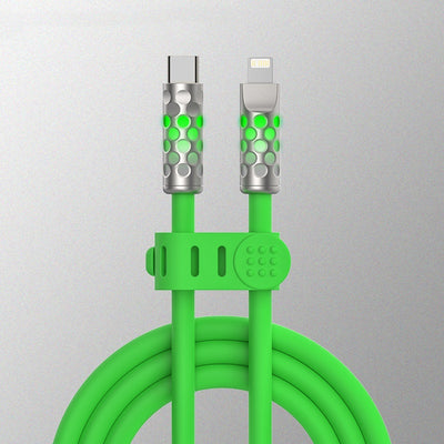 Cable de Carga Rápida de Silicona Luminiscente con Datos - Image 2
