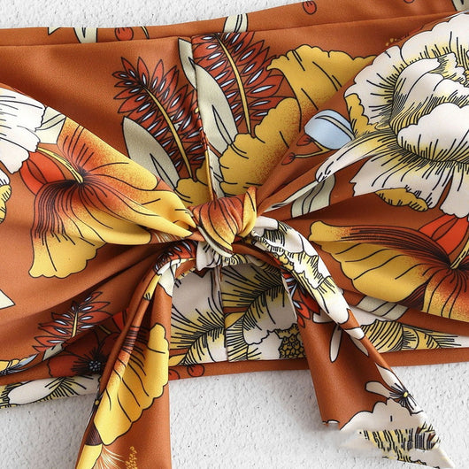 Bikini Estampado con Diseño Dividido para Mujer - Image 6