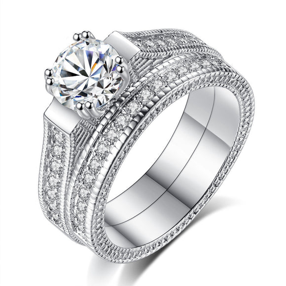 Anillo de Moda Europeo Americano con Circonita - Accesorio de Personalidad