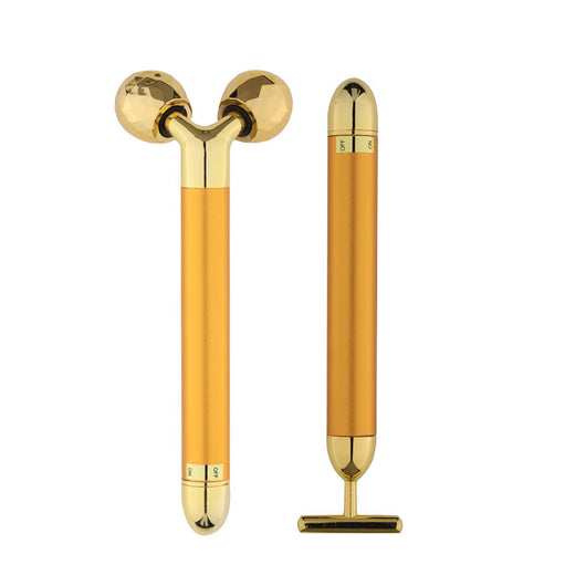 Set de Rodillo 3D en T con Varilla de Oro Metálico