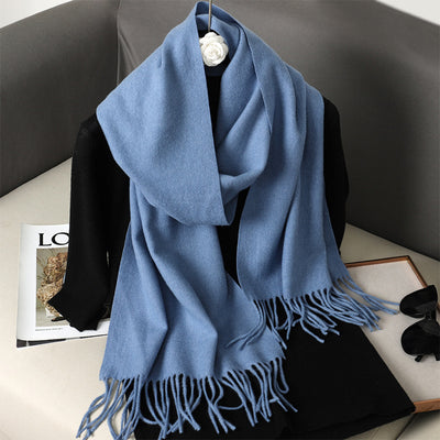 Pashmina Cálida de Color Sólido para Mujer - Chal Suave Estilo Cashmere - Image 51