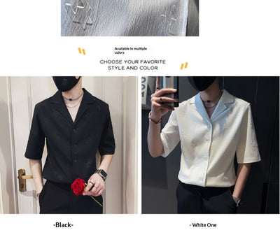 Camisa Casual de Seda de Hielo para Hombre - Image 13