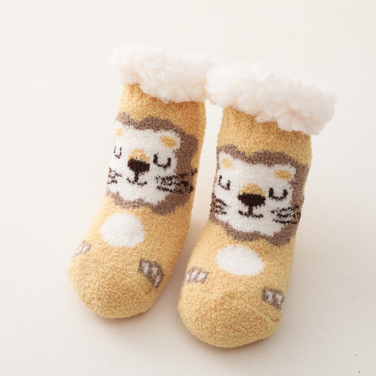 Calcetines Navideños Cordero Terciopelo Coral para Niños - Image 14