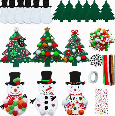 Set de 12 Piezas de Decoración Navideña - Árbol y Muñeco de Nieve - Image 5