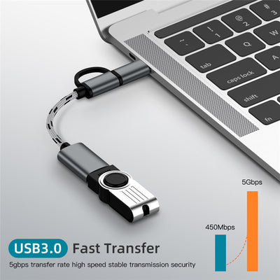 Adaptador USB 2-en-1 MICROOTG con Soporte de Cable - Image 9