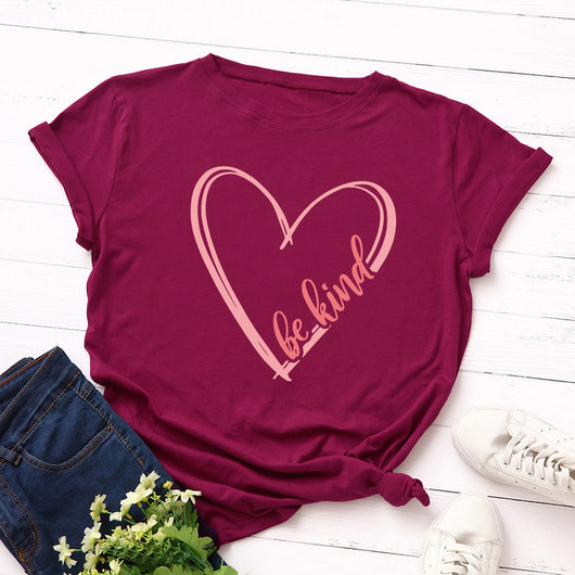 Playera Holgada para Mujer con Corazón y Cuello Redondo - Image 21