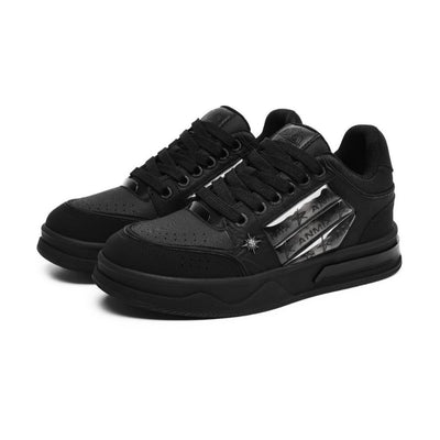 Tenis Plataforma Couple's Negro Estampado Estrella - Moda Urbana Coordinada - Image 5