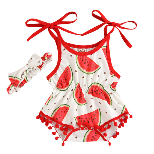 Jumpsuit Infantil Sin Mangas para Verano con Turbante - Image 3