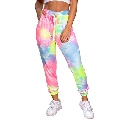 Pantalones Tie Dye Casual con Cordón para Mujer - Estilo Europeo - Image 2