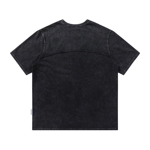 Playera Casual para Hombre con Costuras Decorativas y Ribetes Contrastantes