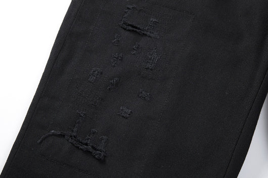 Jeans Negros Rotos con Cierre en la Espalda - Image 5
