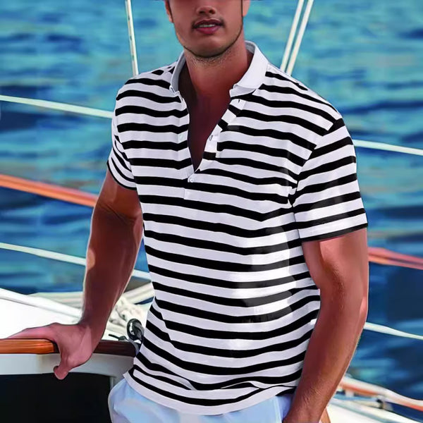 Polo Casual de Rayas para Hombre - Cómodo y Versátil