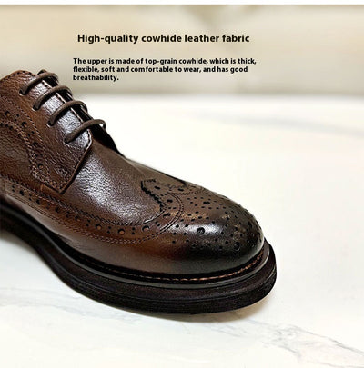 Zapatos Brogue Elevadores de Cuero para Hombre con Suela Reforzada - Image 7