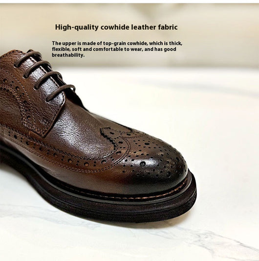 Zapatos Brogue Elevadores de Cuero para Hombre con Suela Reforzada - Image 7