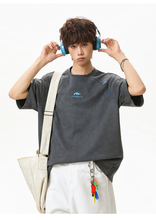 Playera Estructurada de Manga Corta con Textura Combinada para Hombre - Image 19