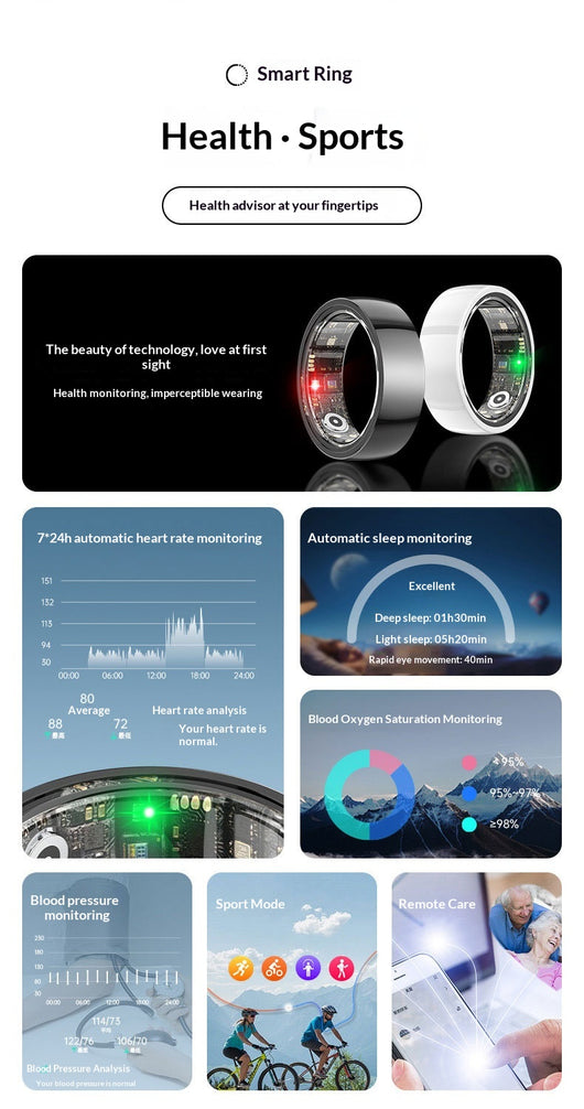 Anillo Inteligente de Monitoreo de Salud - Sueño, Frecuencia Cardíaca y Oxígeno - Image 32