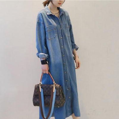Chaqueta Denim Oversize con Aberturas Laterales - Image 4