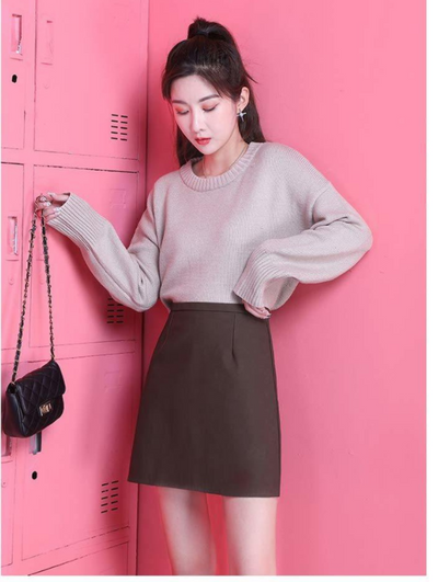 Falda de Cuero Negro Cintura Alta Efecto Reductor - Invierno - Image 10