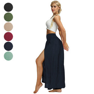 Pantalones Yoga Sueltos con Estampado Étnico y Cintas en Tobillos para Mujer - Image 5