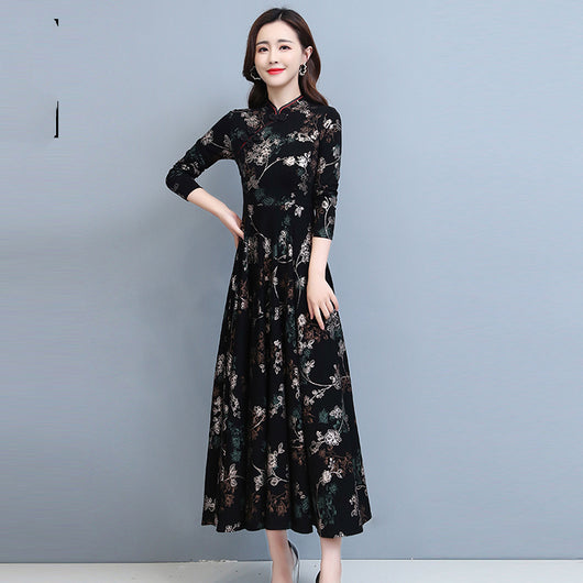 Vestido Cheongsam Moderno para Mujer - Primavera y Otoño - Image 17
