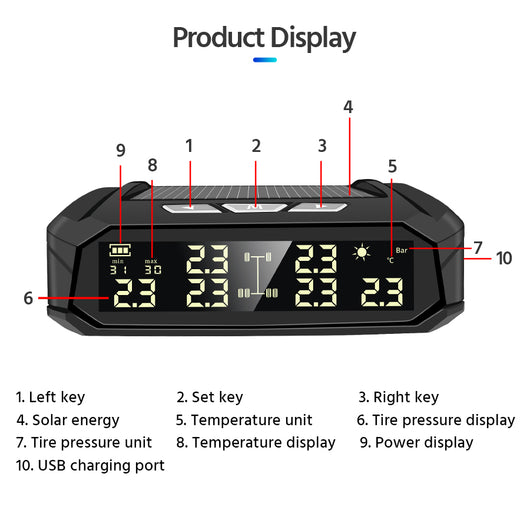 Monitor Solar de Presión de Llantas para 6 Neumáticos - RV y Camiones - Image 4