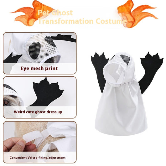 Disfraz de Fantasma Halloween para Perros y Gatos - Image 2