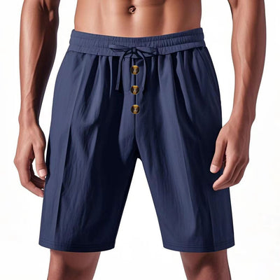 Shorts de Lino Sueltos para Hombre - Estilo Playa Casual Lavado - Image 23