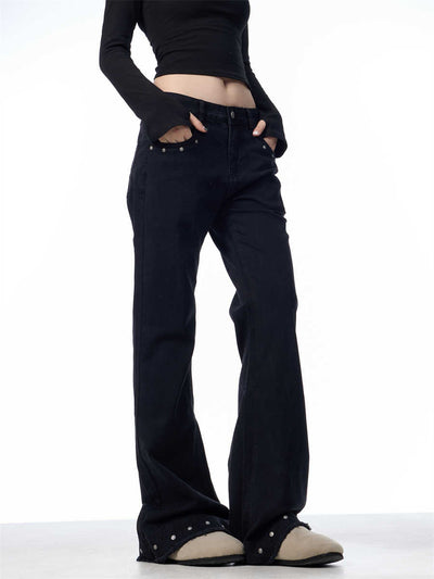 Pantalones Skinny Retro Talle Alto Elásticos con Bota Acampanada para Mujer - Image 5
