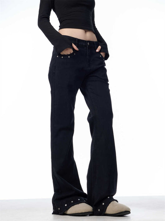 Pantalones Skinny Retro Talle Alto Elásticos con Bota Acampanada para Mujer - Image 5