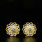 Ancient Court Sunflower Stud Earrings Gold
