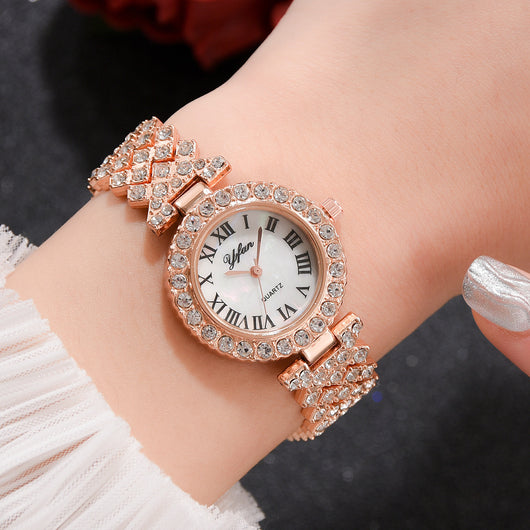 Reloj de Mujer Diamantes Escala Romana Elegancia Clásica - Image 7